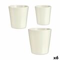 Conjunto de Vasos Branco Argila (6 Unidades)