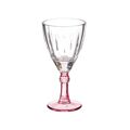 Copo para Vinho Cristal Cor de Rosa 6 Unidades (275 Ml)