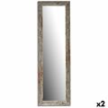 Espelho de Parede Harry Branco Madeira Vidro 40,5 X 130,5 X 1,5 cm (2 Unidades)