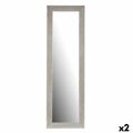 Espelho de Parede Branco Madeira Vidro 45,5 X 135,5 X 2 cm (2 Unidades)