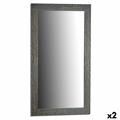 Espelho de Parede Cinzento Madeira Vidro 75,5 X 135,5 X 1,5 cm (2 Unidades)