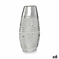 Vaso Largura do Produto Prateado Cerâmica 7 X 29,5 X 14 cm (6 Unidades)