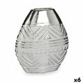 Vaso Largura do Produto Prateado Cerâmica 8 X 19,5 X 17,5 cm (6 Unidades)
