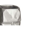 Vaso 3D Face Prateado Poliresina 12 X 24,5 X 16 cm (4 Unidades)