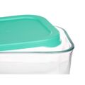 Lancheira Snow Box Verde Transparente Vidro Polietileno 420 Ml (12 Unidades)