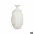 Vaso Branco Cerâmica 21 X 39 X 21 cm (2 Unidades)