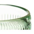 Castiçais Riscas Verde Cristal 7,5 X 7,8 X 7,5 cm (12 Unidades)