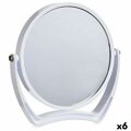 Espelho de Aumento Branco Cristal Plástico 19 X 18,7 X 2 cm (6 Unidades)