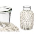 Vaso Branco Tecido Vidro 18,5 X 30,5 X 18,5 cm (4 Unidades) Macramé