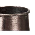 Vaso Prateado Metal 21 X 44 X 21 cm (4 Unidades) com Relevo