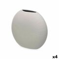 Vaso Cinzento Cerâmica 29 X 26 X 11 cm (4 Unidades) Circular
