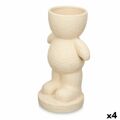 Figura Decorativa Bege Dolomite 19 X 31 X 15 cm (4 Unidades) Vaso