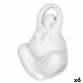 Figura Decorativa Branco Dolomite 14 X 18 X 11 cm (6 Unidades) Mulher Yoga