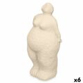 Figura Decorativa Bege Dolomite 14 X 34 X 12 cm (6 Unidades) Mulher de Pé