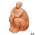 Figura Decorativa Laranja Dolomite 18 X 30 X 19 cm (4 Unidades) Mulher Sentado