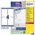 Etiquetas para Impressora Avery L7169 99,1 X 139 mm Branco 100 Folhas (5 Unidades)