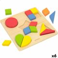 Puzzle Infantil de Madeira Woomax Formas + 12 Meses 16 Peças (6 Unidades)