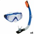 óculos de Mergulho com Tubo Intex Aqua Pro Azul (6 Unidades)