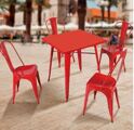 Cadeiras de Jardim Aço Vermelho Tol