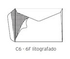 Envelopes C6 - 6F 114x162mm Litografado 90Gr