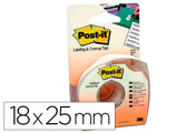 Fita Adesiva Post-it 18x25mm 6 Linhas Desenrolador Especial para Ocultar e Etiquetar