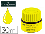 Tinta Marcador Faber Castell Fluorescente 1549 com Sistema Capilar Cor Amarelo Frasco de 30 Ml