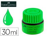 Tinta Marcador Faber Castell Fluorescente 1549 com Sistema Capilar Cor Verde Frasco de 30 Ml