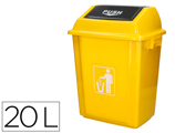 Contentor de Lixo Q-connect Plástico com Tampa de Empurrar 20 Litros 340x240x450 mm Amarelo