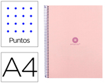 Caderno Espiral A4 Micro Antartik Capa Forrada 80f 90 gr Pontilhado 1 Banda 4 Furos Cor Rosa