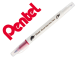 Pincel Pentel Brush Sign Pen com Ponta Dupla Cor Vermelho Escuro