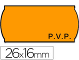Rolo de Etiquetas Adesivas Meto Onduladas 26 X 16 mm Pvp- Laranja Fluorescente Rolo 1200