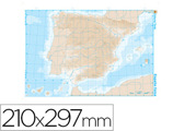 Mapa Mudo B/n España -fisico