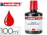Tinta Marcador Edding t-100 Vermelho Frasco de 100 Ml