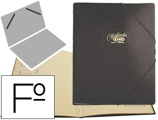 Pasta Classificadora Saro Cartão Compacto Folio com 12 Departamentos Preta