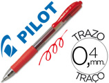 Esferográfica Pilot g-2 Vermelho Tinta Gel -retrátil -com Grip