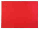 Quadro Expositor Feltro Retardador de Chama 60x90cm Vermelho S/ Moldura