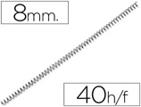 Espiral Metálico Yosan Preto Passo 64 5:1 8 mm Calibre 1,00mm