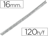 Espiral Metálico Yosan Preto Passo 64 5:1 16mm Calibre 1,20mm