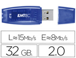 PenDrive USB Emtec Flash USB 32gb c410 Azul