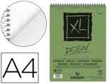 Bloco de Desenho Canson XL Dessin Din A4 Liso Microperfurado Espiral 21x29,7 cm 50 Folhas 160 gr