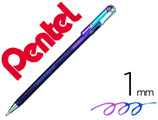 Caneta Roller Pentel k110 Dual Metallic Cor Violeta e Azul Metálico