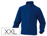 Casaco Polar Deltaplus com Punhos Elásticos e 2 Bolsos Cor Azul Formato XXL