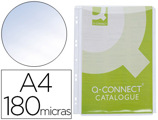 Bolsa Catálogo Q-connect com Fole Din A4 Pvc 180 Microns Bolsa de 5 Unidades