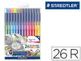 Marcadores Staedtler Triplus Color Edicion Johanna Basford Estuche Plástico de 26 Colores