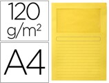Classificador Q-connect em Cartolina Din A4 Amarelo com Janela Transparente 120 gr