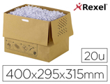 Bolsa de Residuos Rexel Reciclavel para Destruidora auto+300x Capacidade 40 L Pack de 20 Unidades 400x295x315 mm