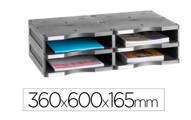 Modulo Classificador Archivo 2000 Archivodoc 4 Compartimentos Cor Preto 360x600x165 mm