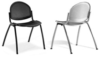 Cadeiras de Escritório Visitante Fixa 501 Chapa Perfurada Preto