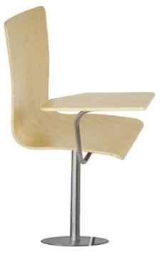 Cadeiras Auditório com Palmatória 50x51x44cm Inox Reta