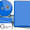 Carpeta Proyectos Pardo Folio Lomo 90 mm Carton Forrado Azul Con Broche